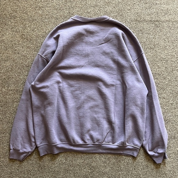 VTG Lee Snowman Winter Ugly Grandma Crewneck Pullover Sweatshirt Purple Size XL - Picture 4 of 12